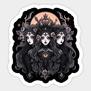 Cute Gothic Witch Coven Sticker